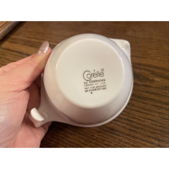 CORELLE CRAZY DAISY SPRING BLOSSOM CREAMER Hook Handle Gravy Spout Cup VTG - Picture 3 of 5
